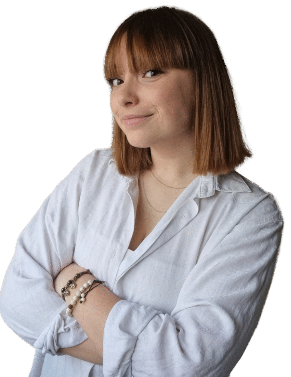 Sarah Delompré de face communicante sur les réseaux sociaux pour les QSE sur Linkedin